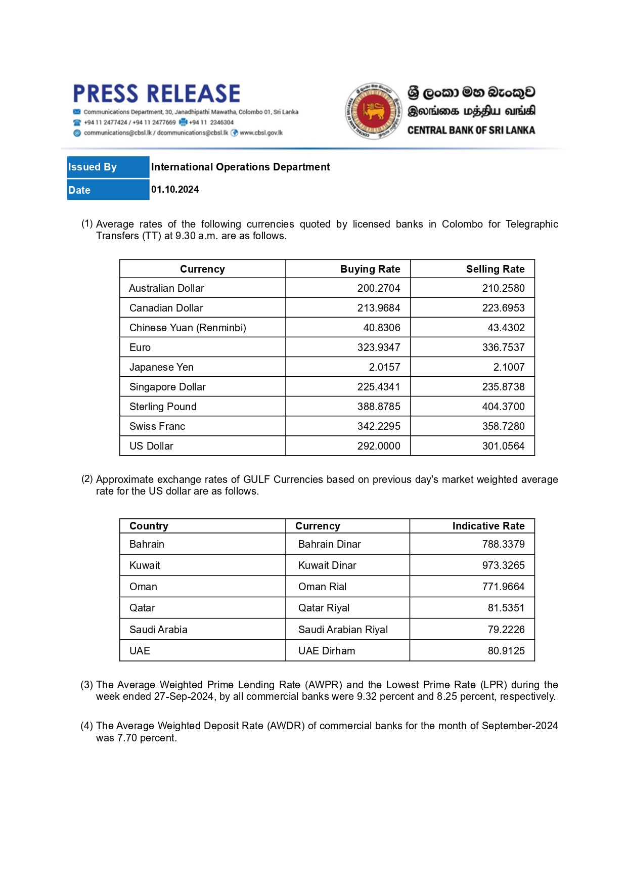 TT Rates as at 01 10 2024 page 0001