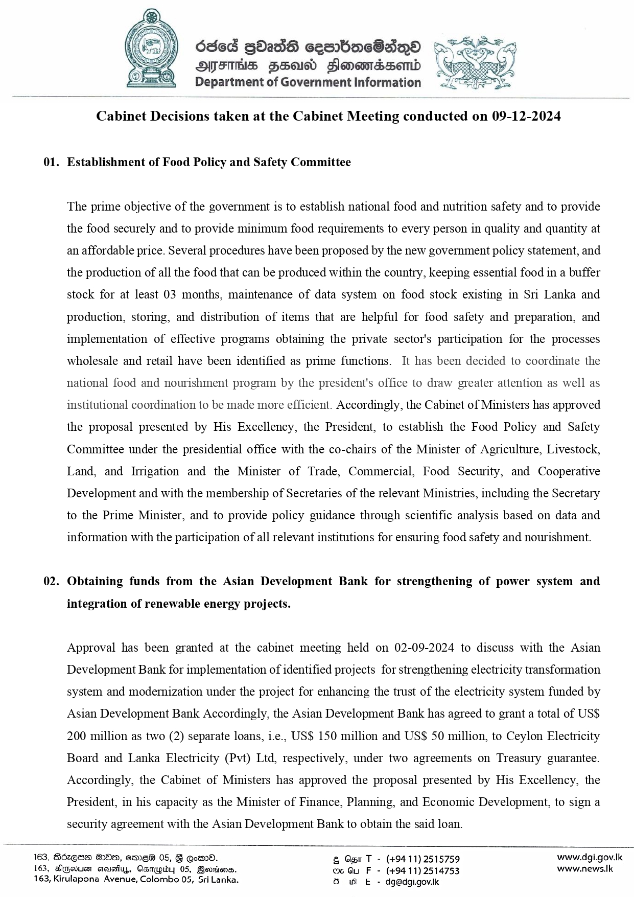 Cabinet Decision on 09.12.2024 English page 0001