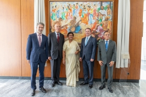 Unveilied painting in honour of the late Lakshman Kadirgamar at Geneva