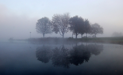 Misty conditions at some places