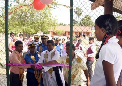 Navy-renovated conference hall of a Catholic Tamil School in Urumalei