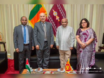 Palestinian Ambassador to Sri Lanka, Dr. Zuhair M.H. Zaid, Meets with the Speaker