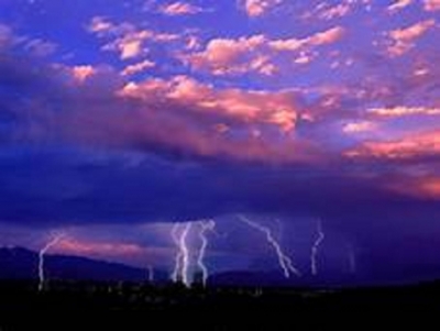 Evening thundershowers over most parts of the island