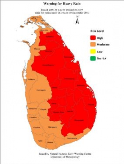 Red Warning for Heavy Rain