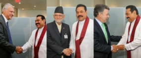 President Rajapaksa Holds Bilateral Discussions at UN Headquarters