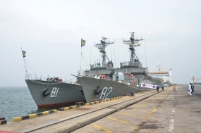 Three Iranian Naval ships in the island