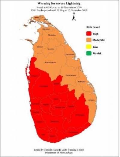 Warning for Severe Lightning