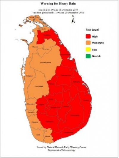 Red Warning for Heavy Rain