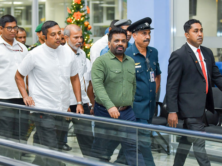 President returns to island after India visit