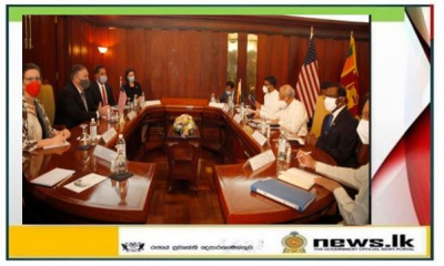 Foreign Minister Dinesh Gunawardena and US Secretary of State Michael Pompeo hold bilateral discussions in Colombo