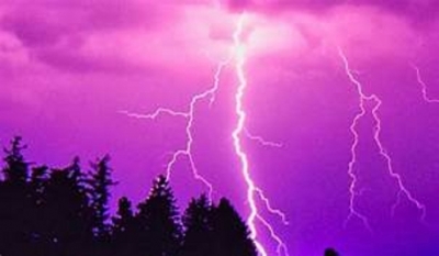 Evening thundershowers over most parts of the island