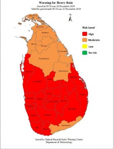 Red Warning for Heavy Rain