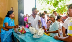 Dry rations and drinking water for drought affected