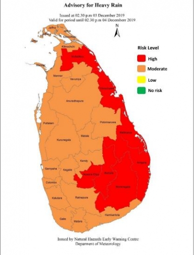 RED Warning for Heavy Rain