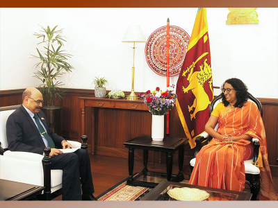 Courtesy Call by Pakistan High Commissioner on the Sri Lankan Prime Minister