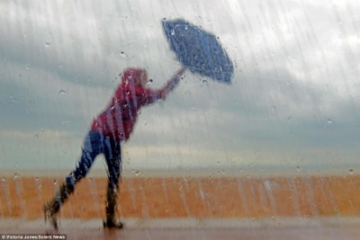 Showers in  South-Western, and winds in Northern part