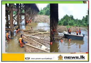 Blockage under Wakwella Bridge cleared by Navy to avert possible threat of flooding