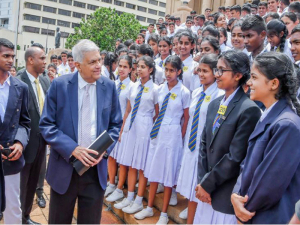 President Fulfils Requests of Menikdiwela Madhya Maha Vidyalaya Students