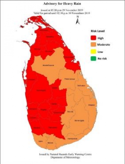 Advisory for Heavy Rain