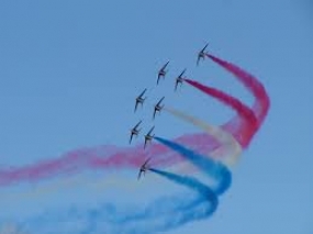 Aerobatics display during Pope&#039;s visit