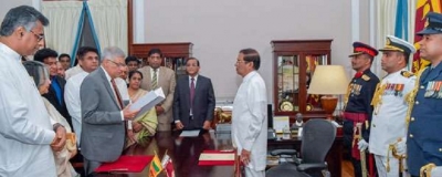 Ranil Wickremesinghe sworn in as PM